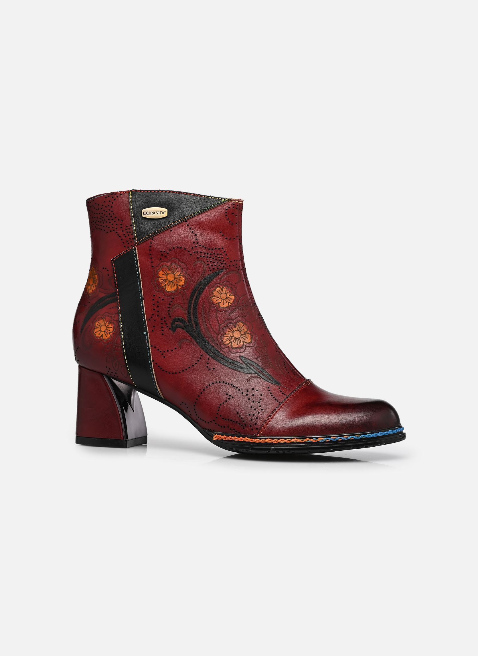 Enkellaarzen en boots CARLA 12 dames rood Laura Vita Enkellaarzen en boots CARLA 12 dames rood WINE