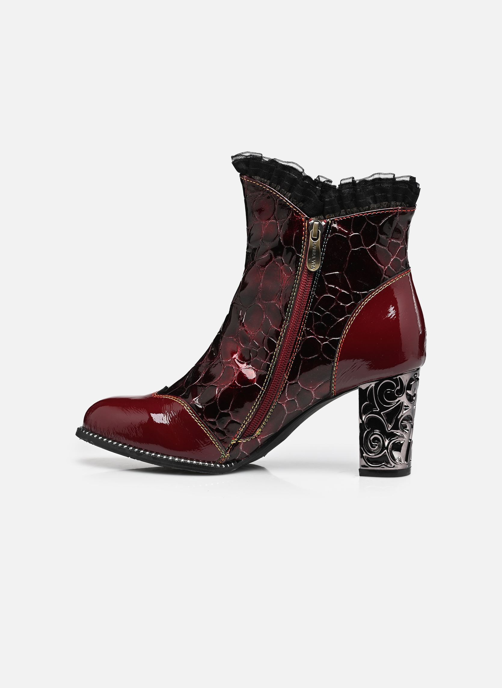 Enkellaarzen en boots LEDAO 14 dames rood Laura Vita Enkellaarzen en boots LEDAO 14 dames rood WINE