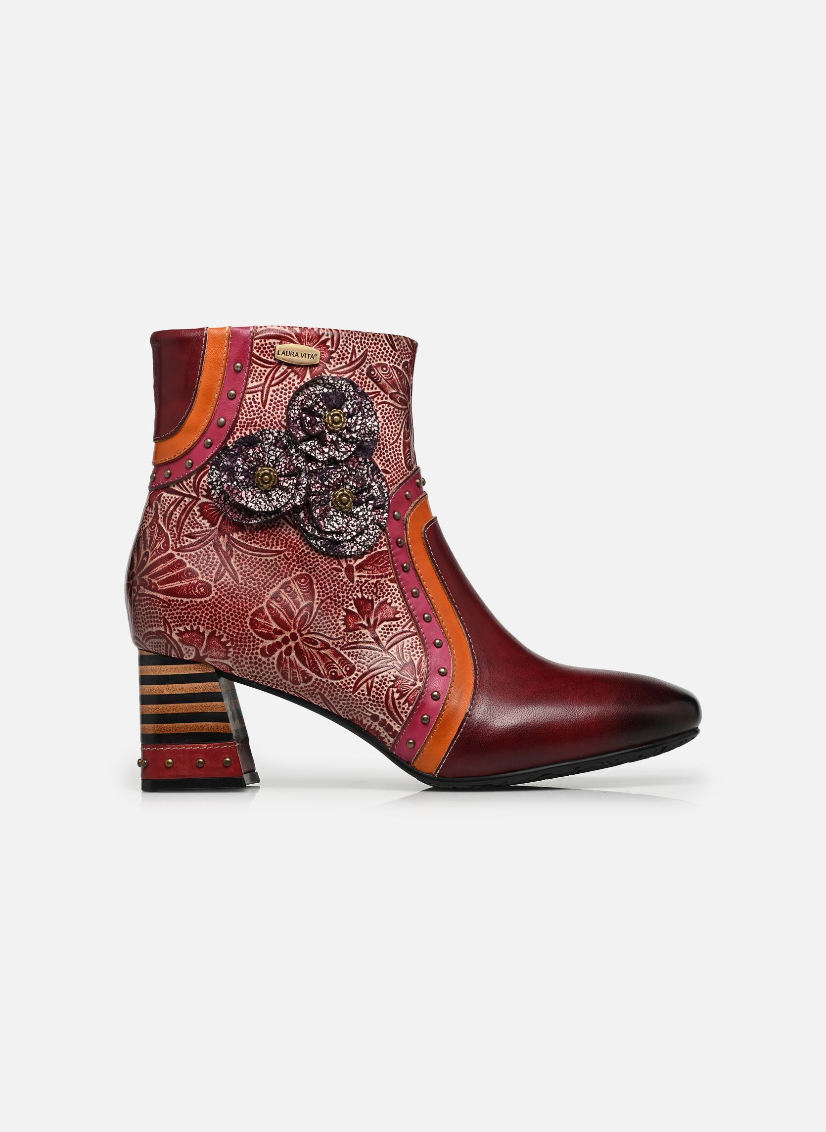Enkellaarzen en boots TALAO 02 dames rood Laura Vita Enkellaarzen en boots TALAO 02 dames rood WINE