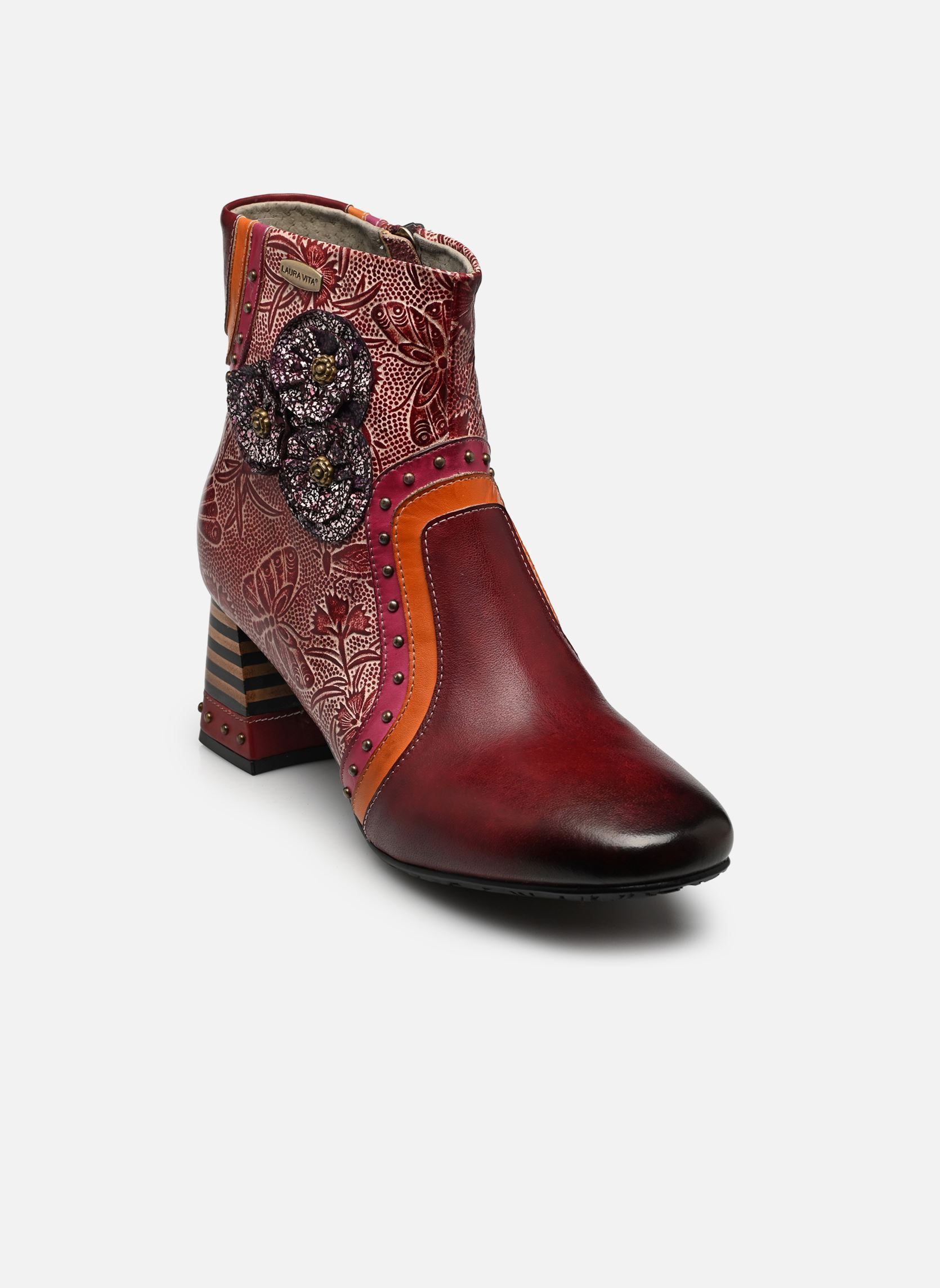 Enkellaarzen en boots TALAO 02 dames rood Laura Vita Enkellaarzen en boots TALAO 02 dames rood WINE
