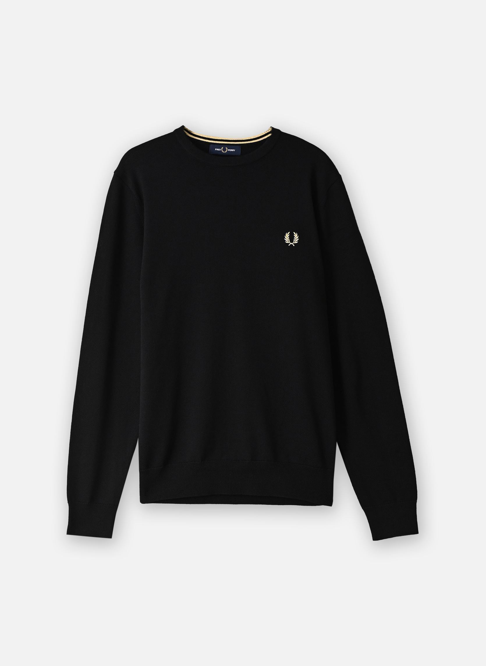Pulls Classic Crew Neck Jumper homme noir Fred Perry Pulls Classic Crew Neck Jumper homme noir BLACK