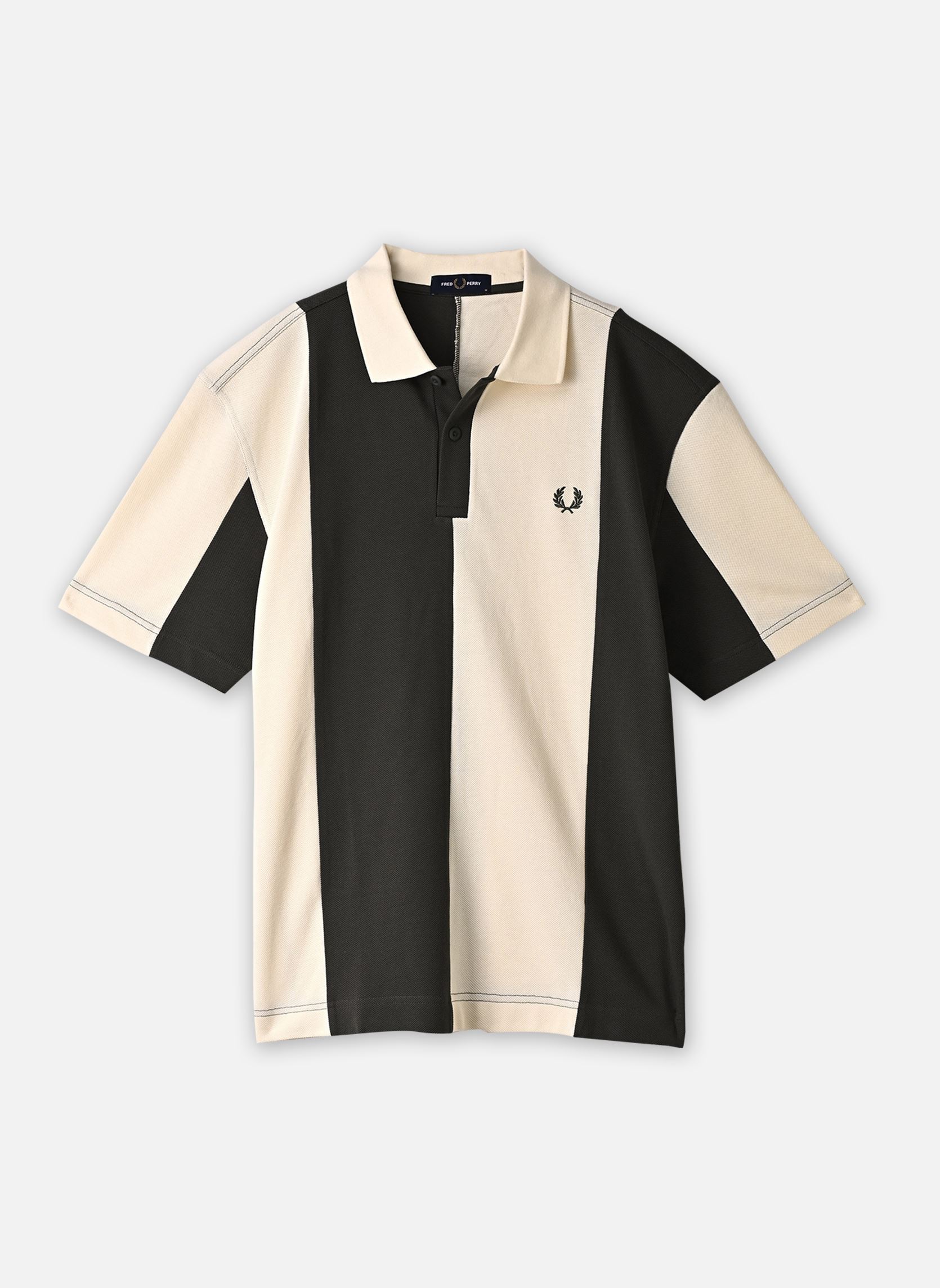 Polo's Cut And Sew Panelled Polo Shir heren groen Fred Perry Polo's Cut And Sew Panelled Polo Shir heren groen ECRU