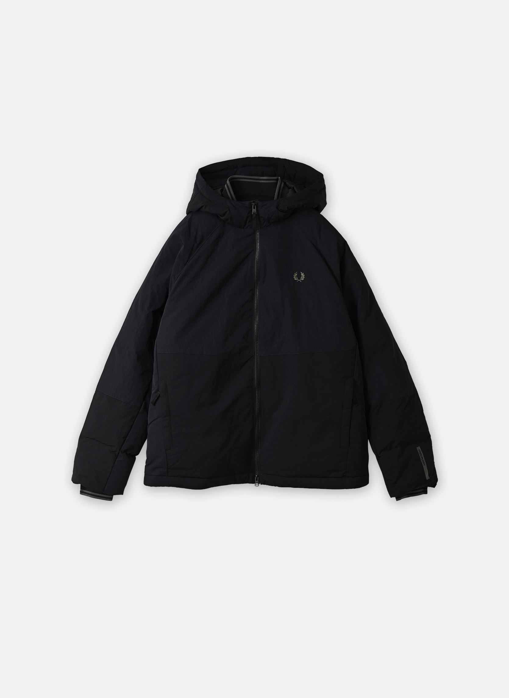 Jacken und Mäntel Fabric Block Padded Jacket herren schwarz Fred Perry Jacken und Mäntel Fabric Block Padded Jacket herren schwarz BLACK