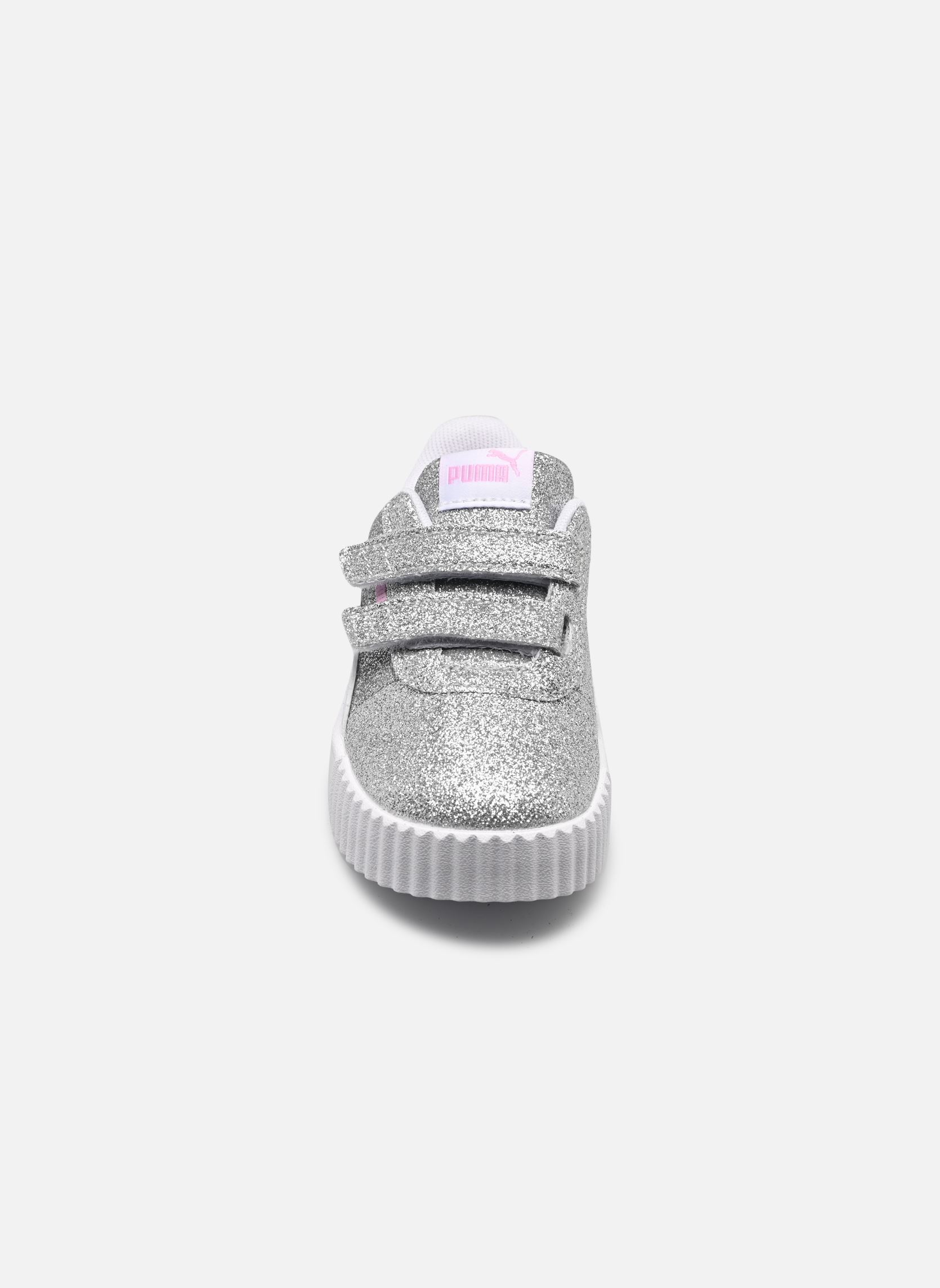 Sneaker Carina 3.0 Glitz V Inf mädchen silber Puma Sneaker Carina 3.0 Glitz V Inf mädchen silber PUMA SILVER-PUMA WHITE