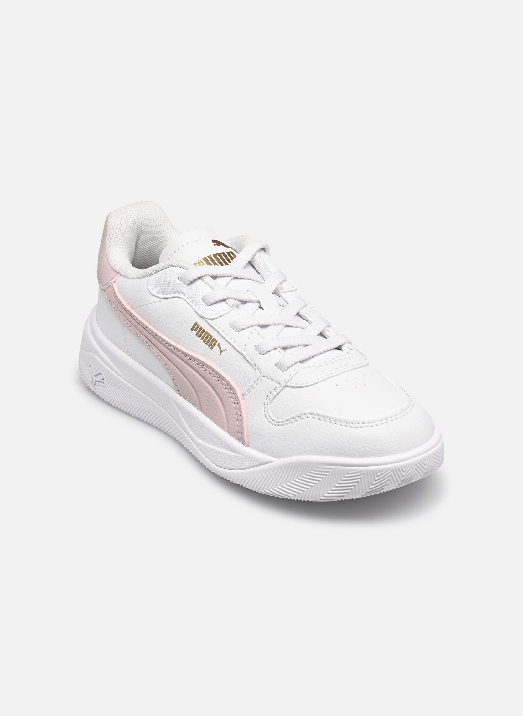 Baskets Court Bae AC PS fille blanc Puma Baskets Court Bae AC PS fille blanc PUMA WHITE-MISTY PINK-PUMA GOL