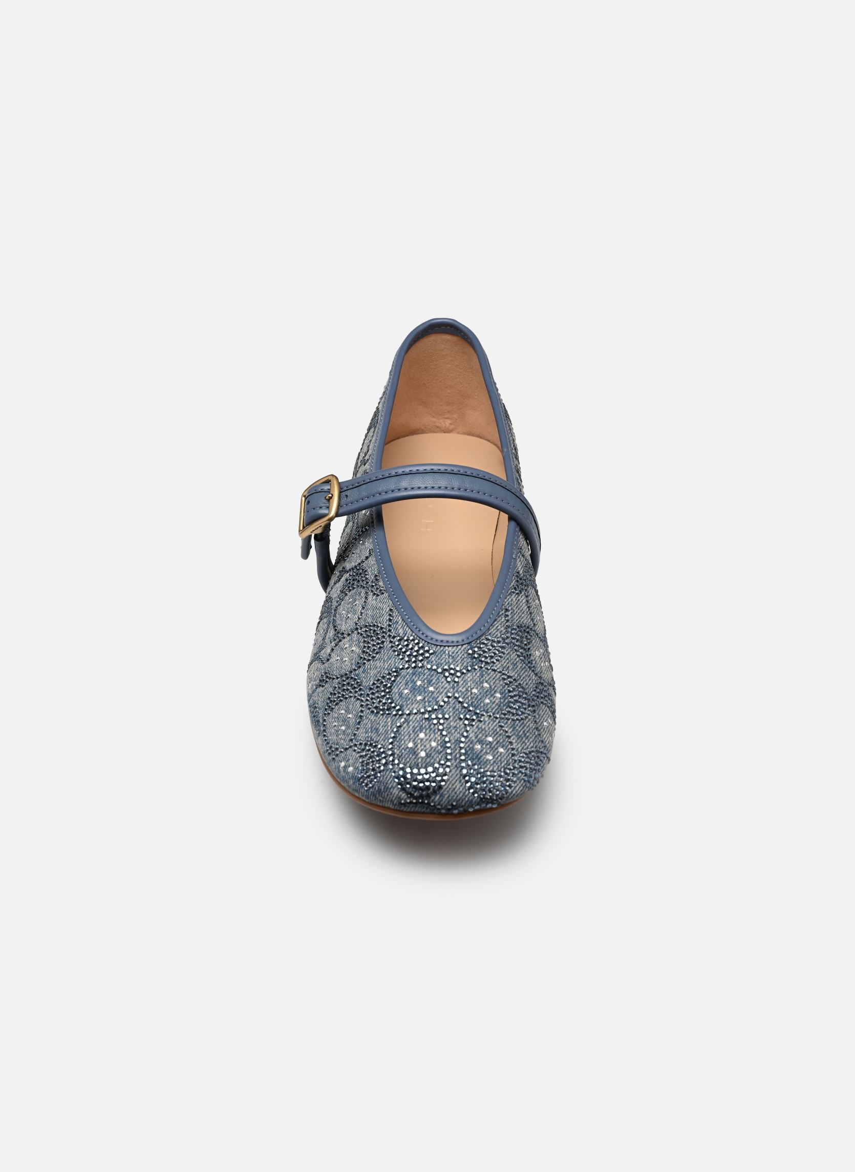 Ballerina's SCULPTED C CRYSTAL SIGNATURE DENIM SOFT dames blauw Coach Ballerina's SCULPTED C CRYSTAL SIGNATURE DENIM SOFT dames blauw DENIM