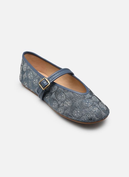 Coach Ballerina's SCULPTED C CRYSTAL SIGNATURE DENIM SOFT dames blauw