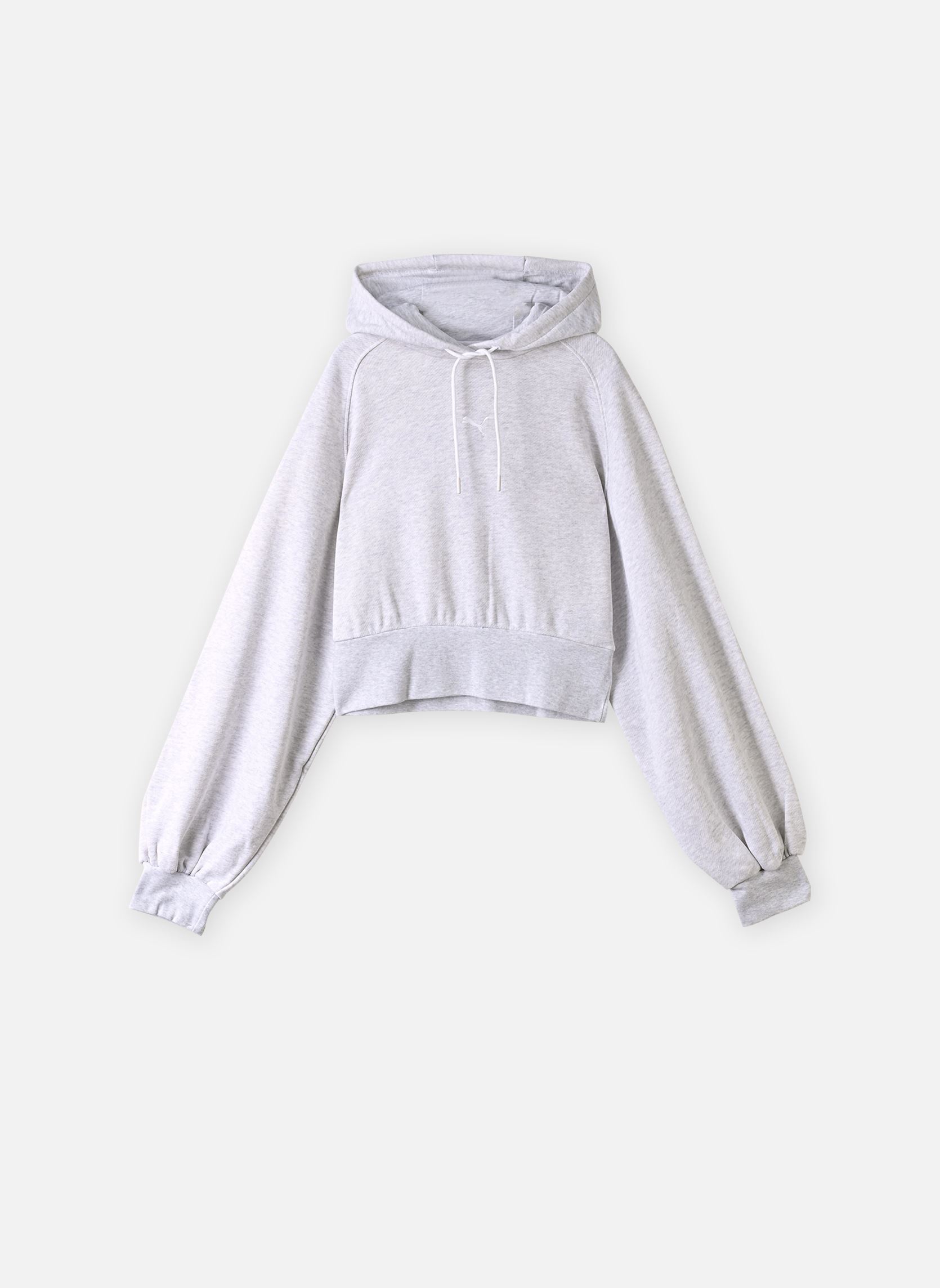 Sweatshirts ESS Cropped Balloon Sleeve Hoodie TR femme gris Puma Sweatshirts ESS Cropped Balloon Sleeve Hoodie TR femme gris WHITE GLOW HEATHER