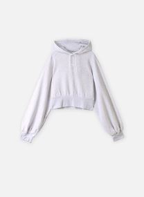 Sweatshirts ESS Cropped Balloon Sleeve Hoodie TR femme gris