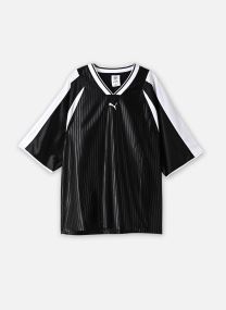 Polos Oversized Football Jersey femme noir