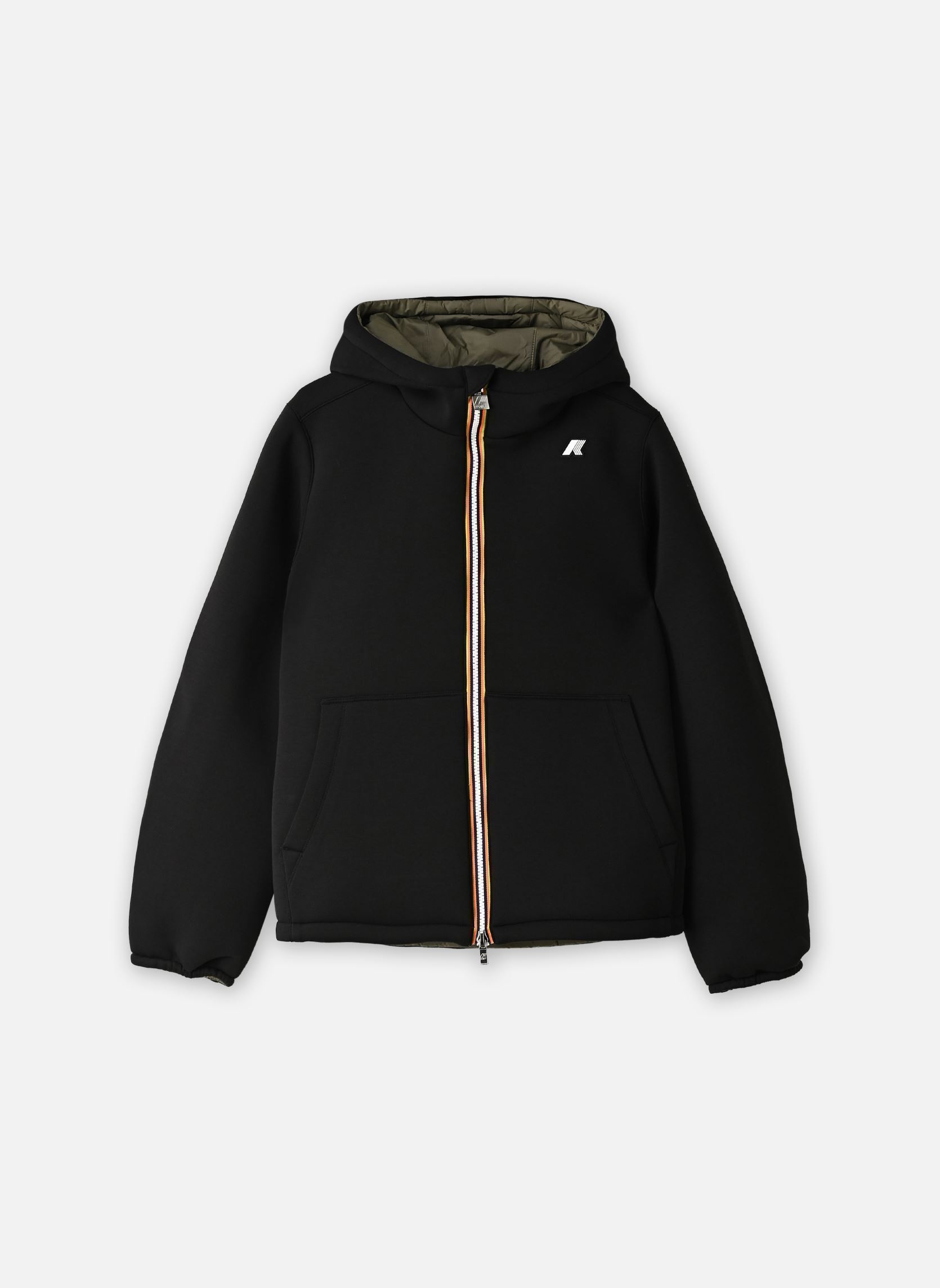 Vestes Jack Spacer Nylon Double homme bleu K-Way Vestes Jack Spacer Nylon Double homme bleu BLACK PURE - GREEN ARMY