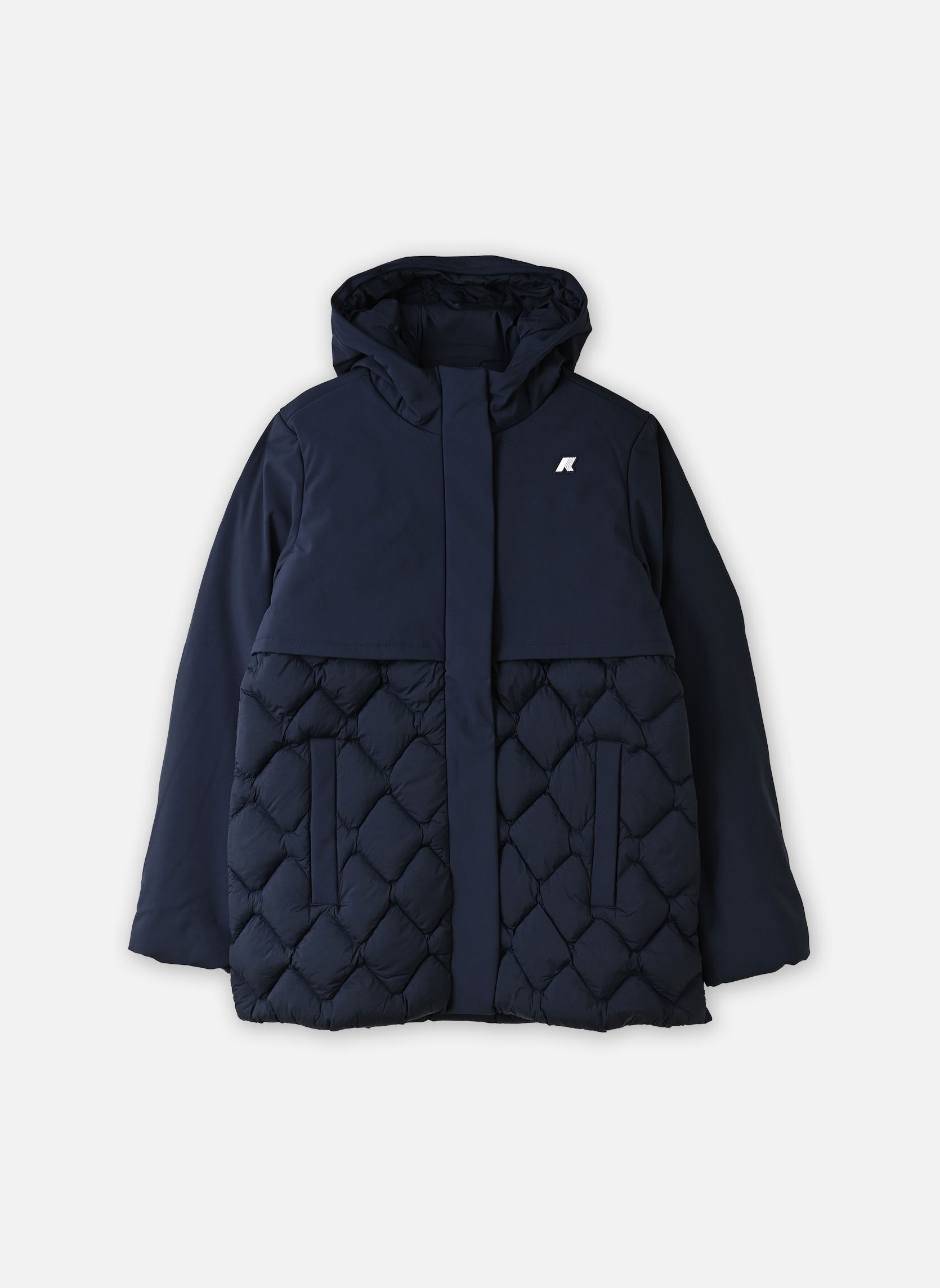Jassen Siphane Hybrid Warm Shell dames marine K-Way Jassen Siphane Hybrid Warm Shell dames marine BLUE DEPTH