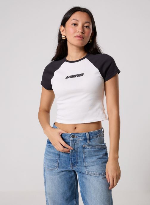 Vans T-shirts Clare Baby Tee dames wit
