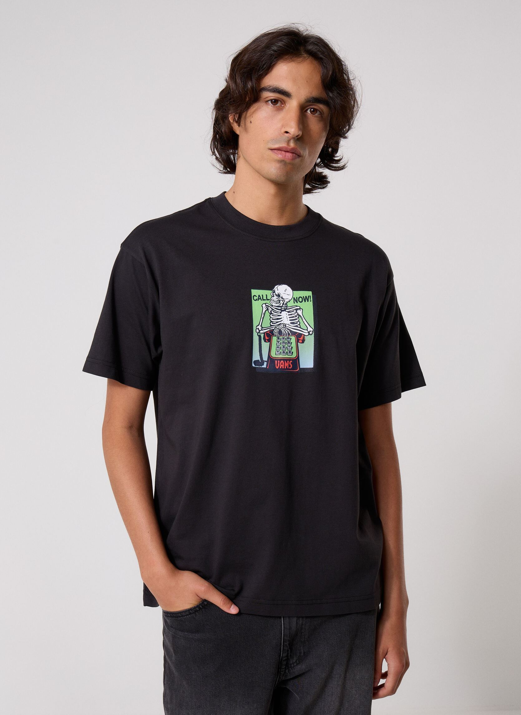 T-shirts Call Now SS Tee heren zwart Vans T-shirts Call Now SS Tee heren zwart BLACK