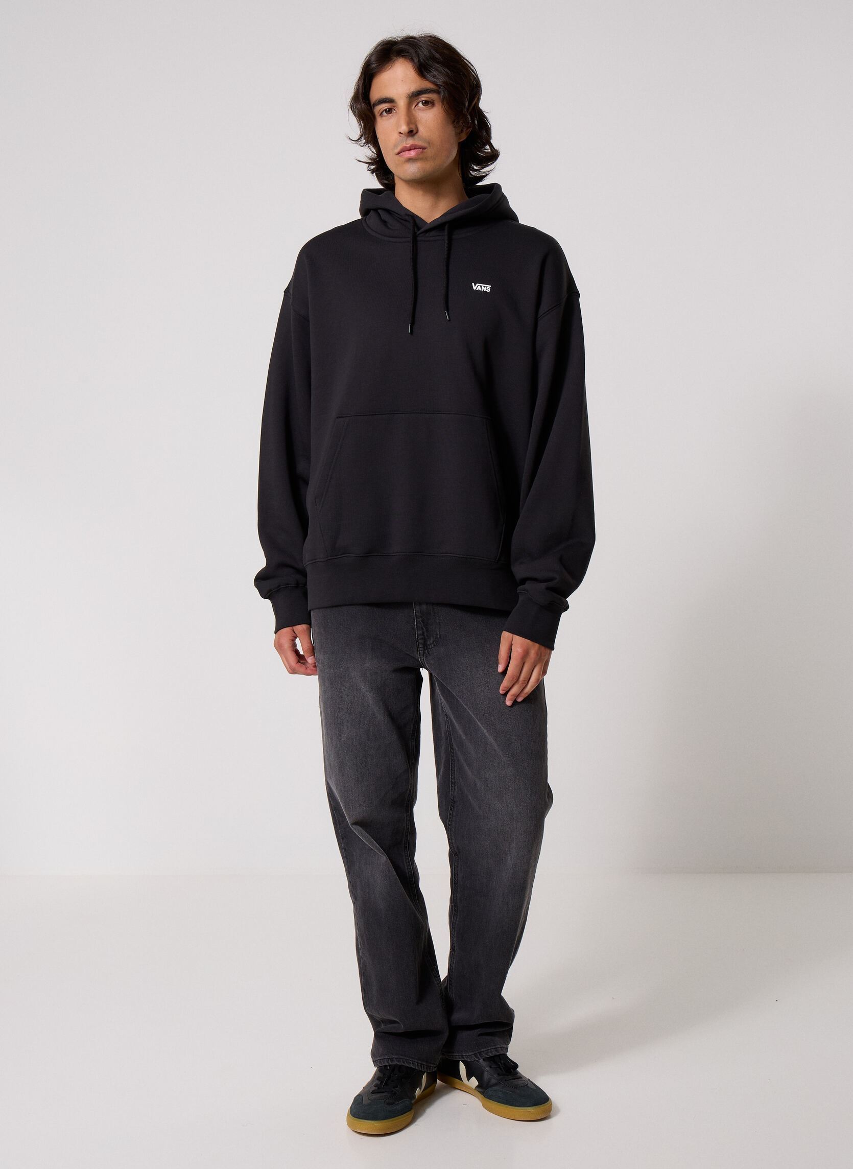 Sweats à capuche Left Chest Pullover homme noir Vans Sweats à capuche Left Chest Pullover homme noir BLACK