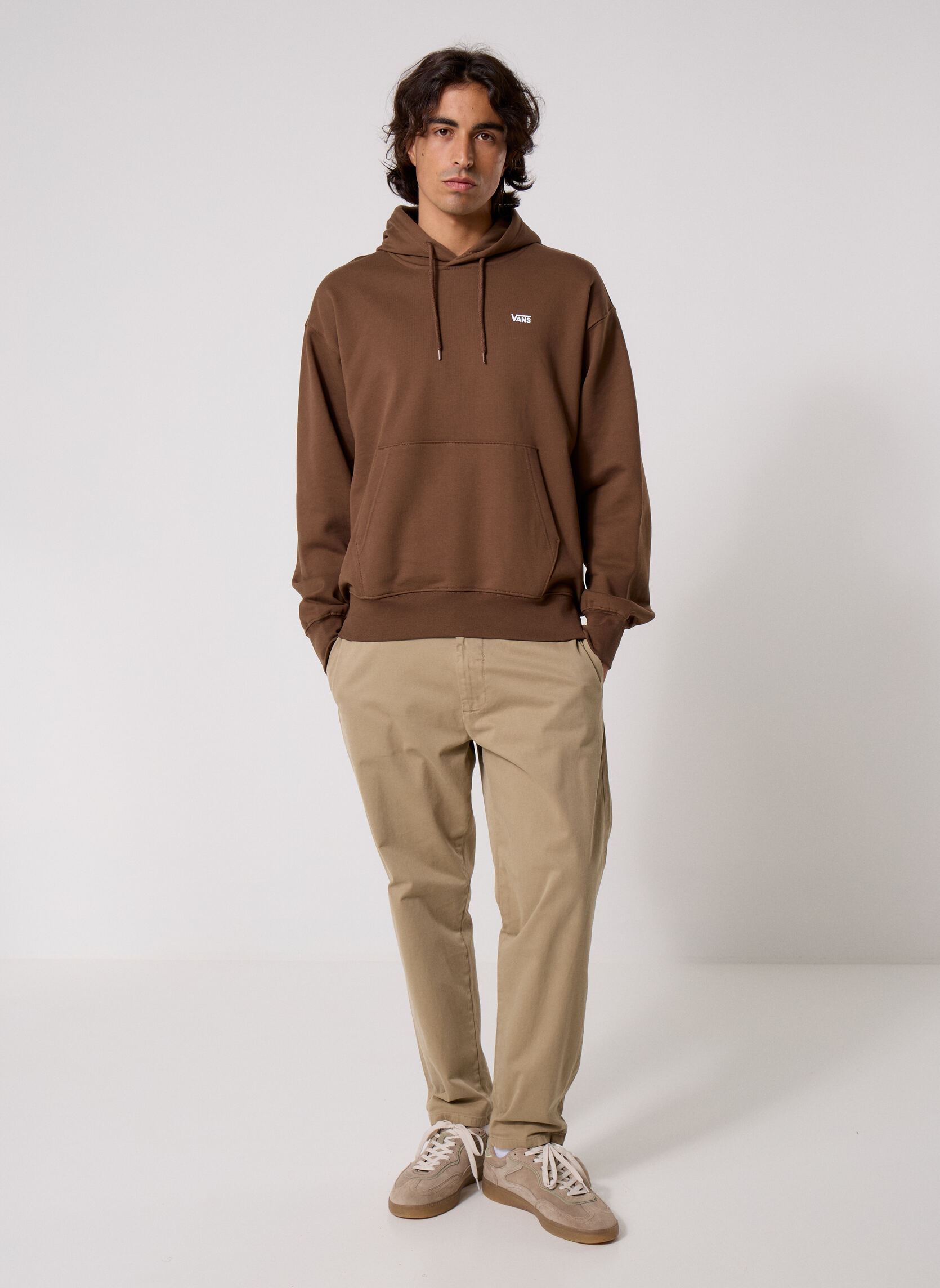 Sweats à capuche Left Chest Pullover homme marron Vans Sweats à capuche Left Chest Pullover homme marron VINTAGE COCOA