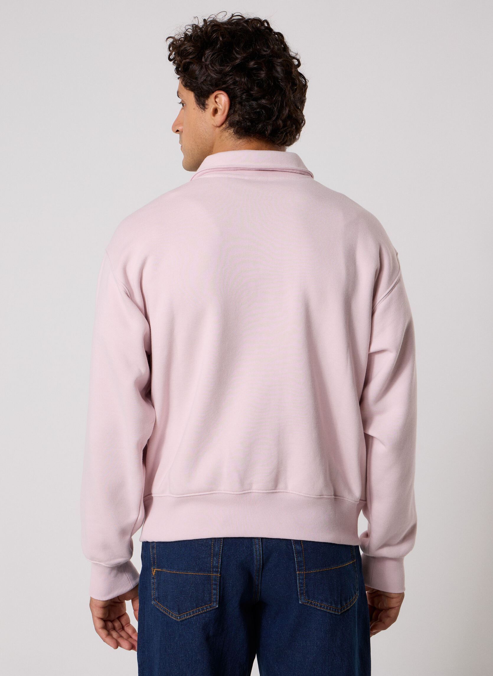 Sweats Polo Fleece Pullover homme rose Vans Sweats Polo Fleece Pullover homme rose PALE PETAL
