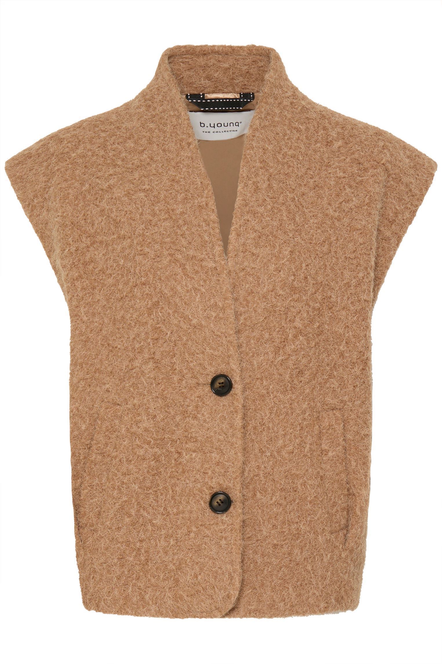 Jacken und Mäntel Byabanna Waistcoat damen beige B-Young Jacken und Mäntel Byabanna Waistcoat damen beige HUMUS MELANGE