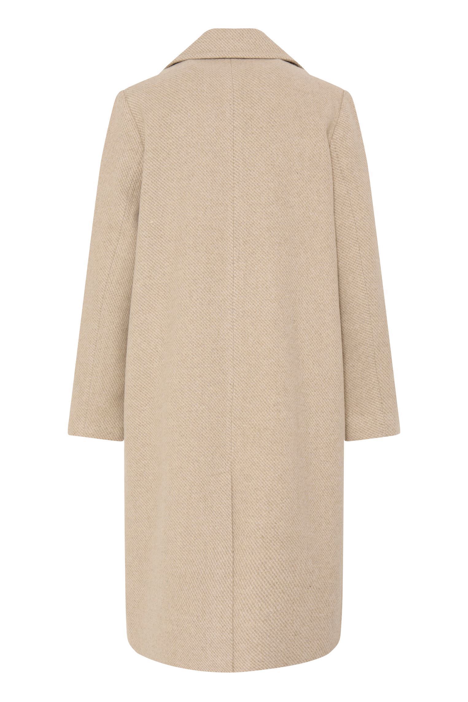 Mäntel Bybanbara Pea Coat damen beige B-Young Mäntel Bybanbara Pea Coat damen beige HUMUS MELANGE