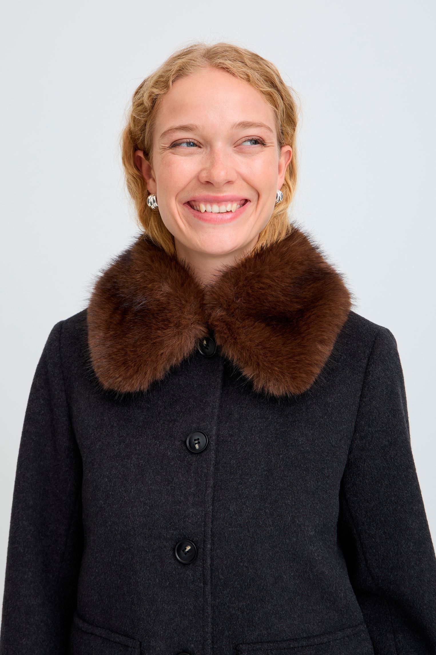 Jassen en mantels Bybecila Collar Jacket dames grijs B-Young Jassen en mantels Bybecila Collar Jacket dames grijs DARK GREY MELANGE