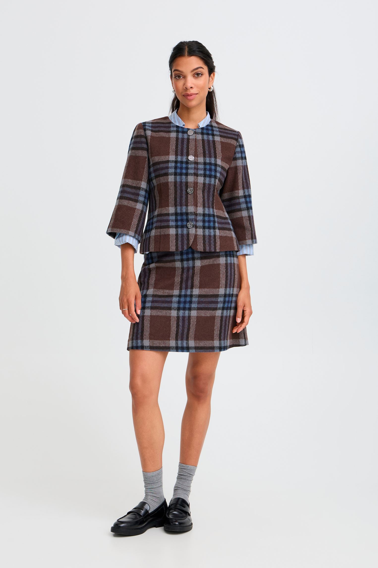 Jupes Bybree Skirt femme marron B-Young Jupes Bybree Skirt femme marron POTTING SOIL CHECK