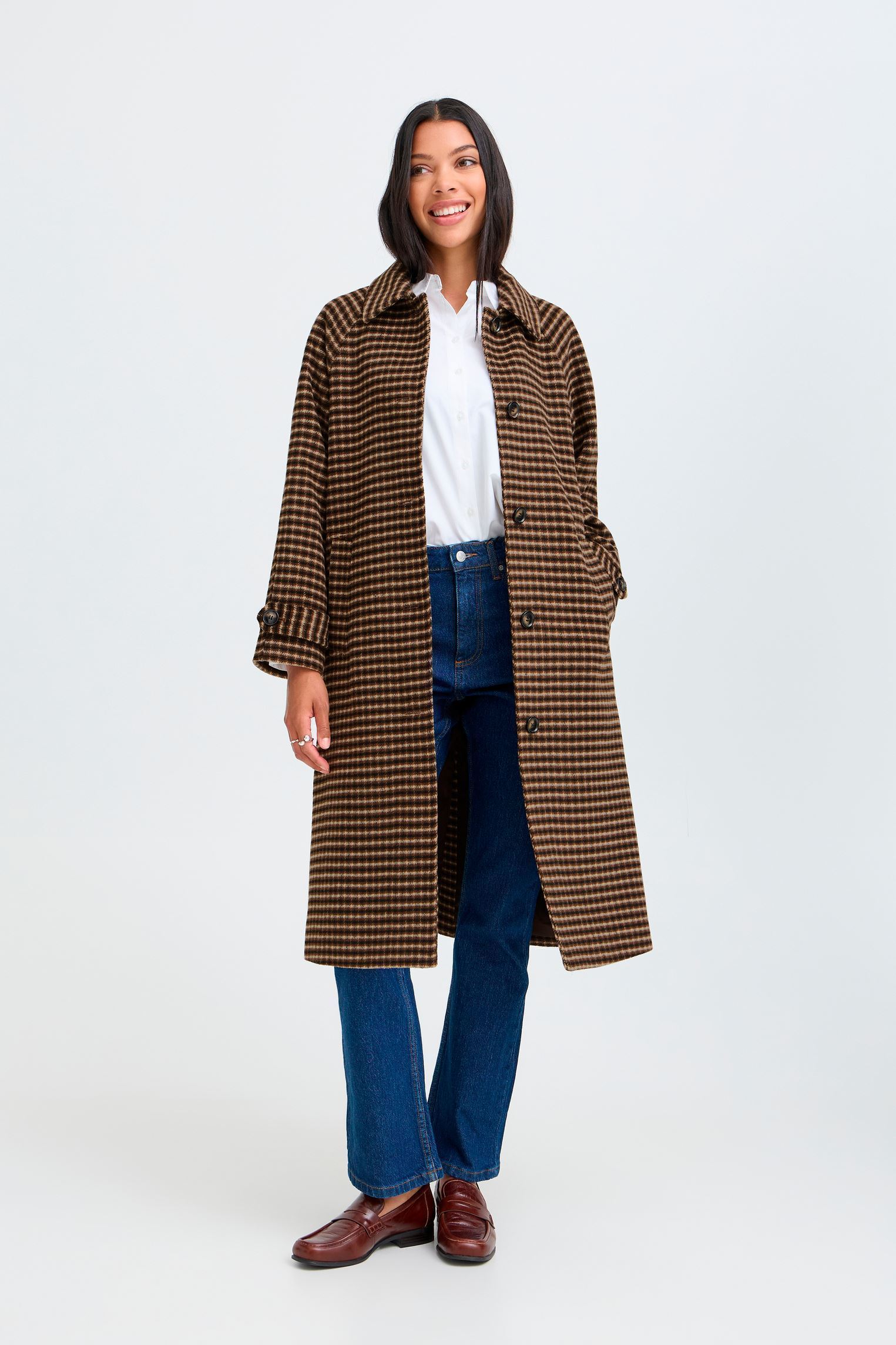 Mäntel Bycamio Coat damen braun B-Young Mäntel Bycamio Coat damen braun OLIVE NIGHT CHECK