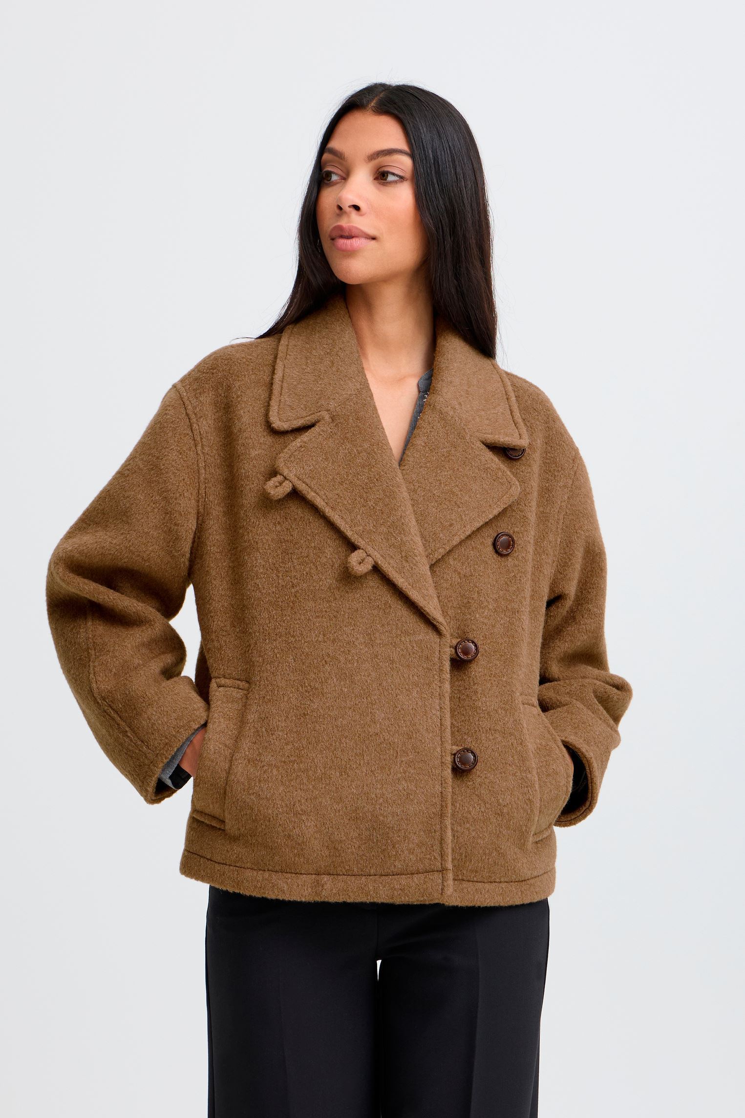 Vestes et manteaux Bycitrio Jacket femme marron B-Young Vestes et manteaux Bycitrio Jacket femme marron SEPIA MELANGE