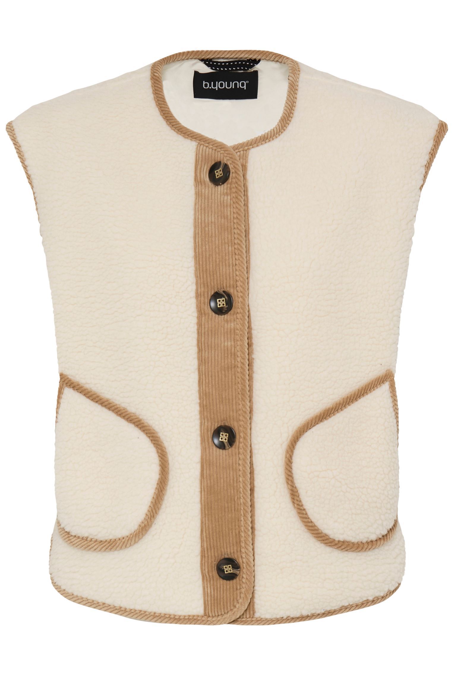 Gilets Bycotty Waistcoat 2 femme blanc B-Young Gilets Bycotty Waistcoat 2 femme blanc BIRCH