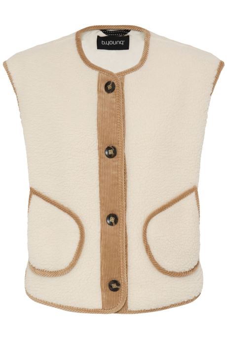 B-Young Gilets Bycotty Waistcoat 2 femme blanc