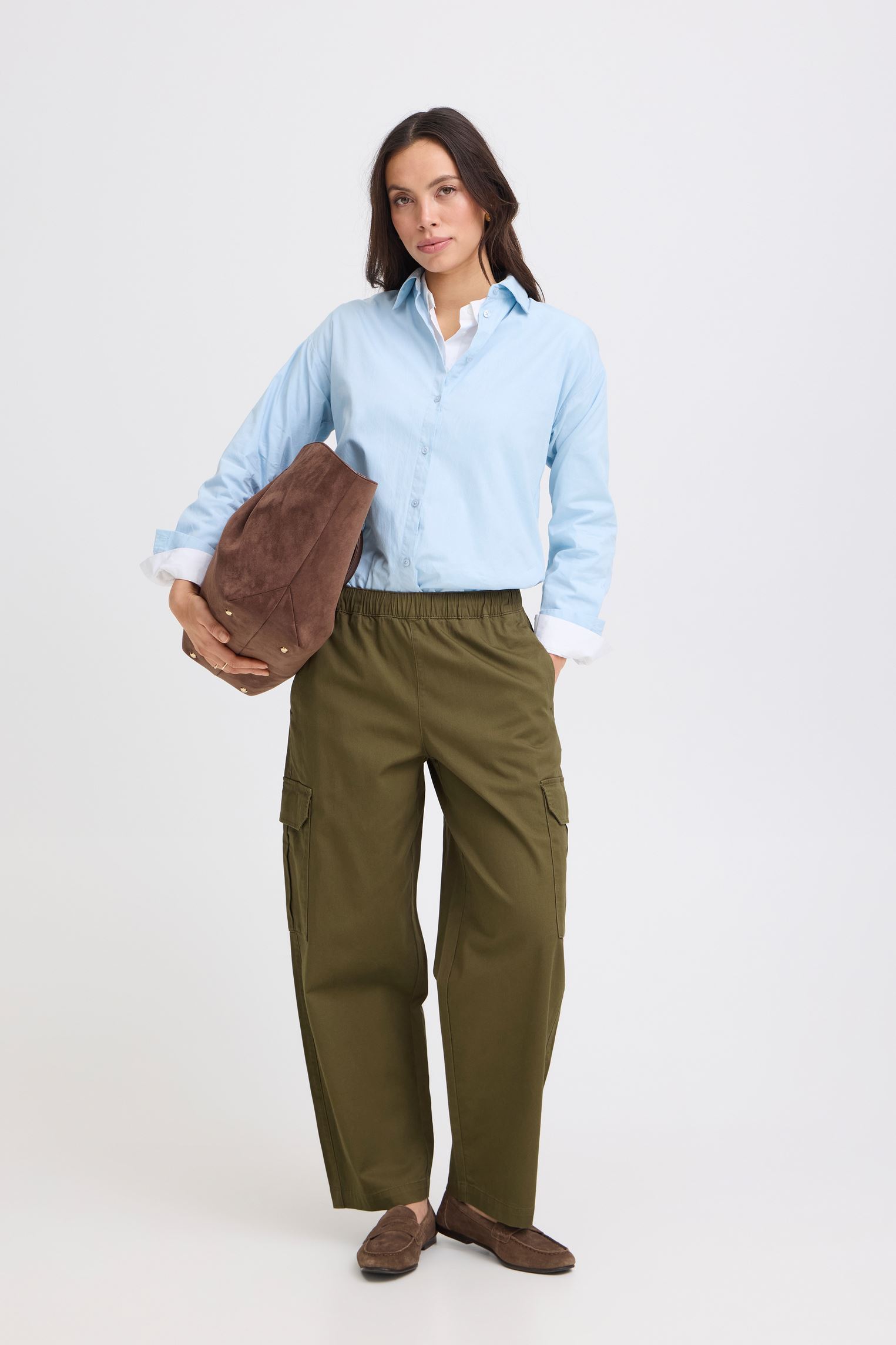 Pantalons Bydafoil Cargo Pants femme kaki B-Young Pantalons Bydafoil Cargo Pants femme kaki BEECH
