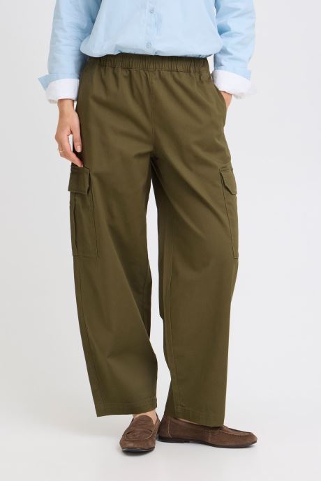 B-Young Pantalons Bydafoil Cargo Pants femme kaki