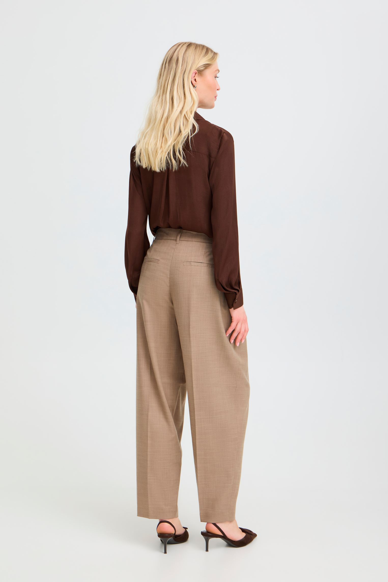 Pantalons Bydannio Pants femme beige B-Young Pantalons Bydannio Pants femme beige TIGER'S EYE MELANGE