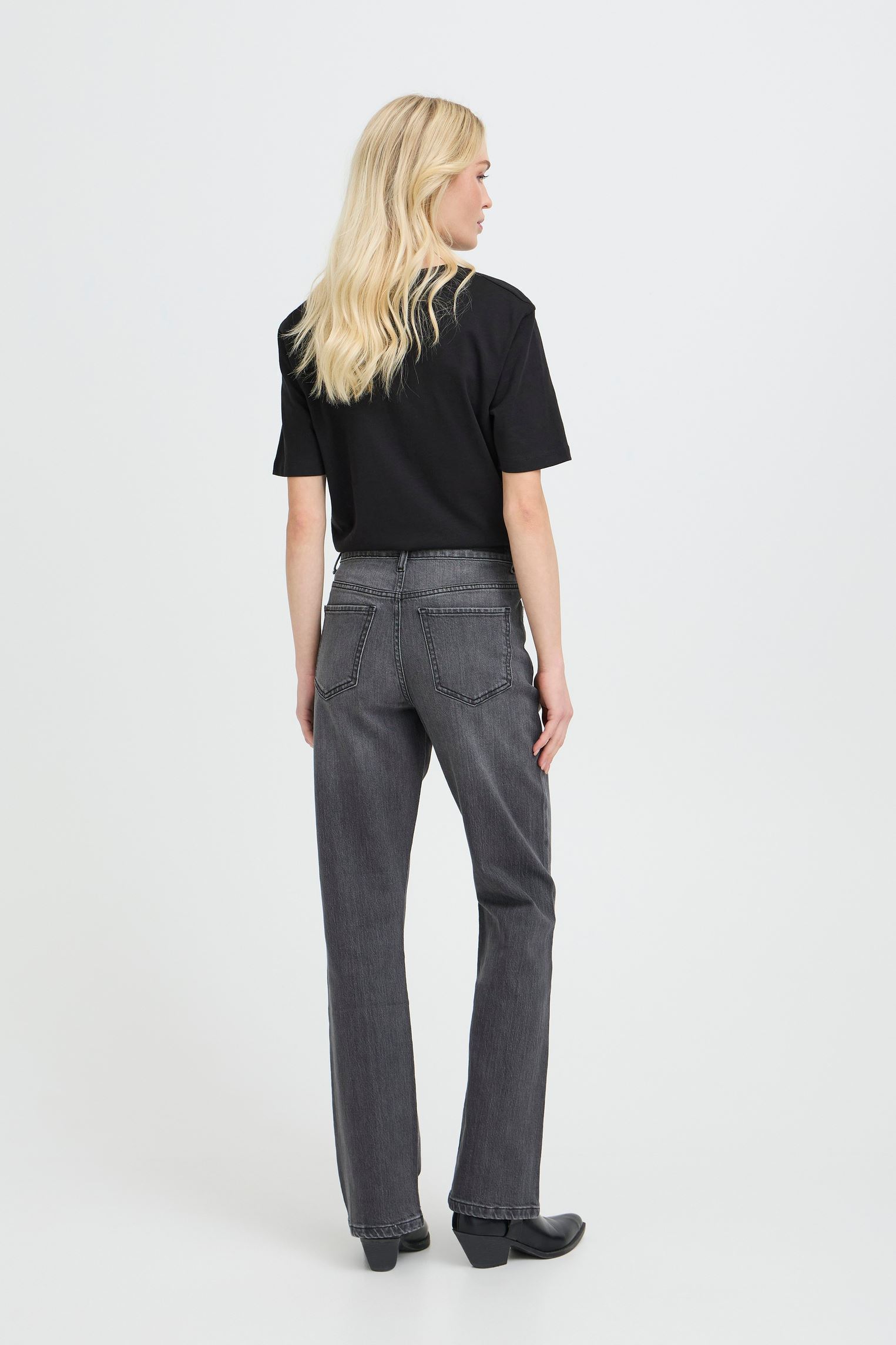 Jeans Bykajane Bootcut Jeans dames grijs B-Young Jeans Bykajane Bootcut Jeans dames grijs DARK GREY DENIM