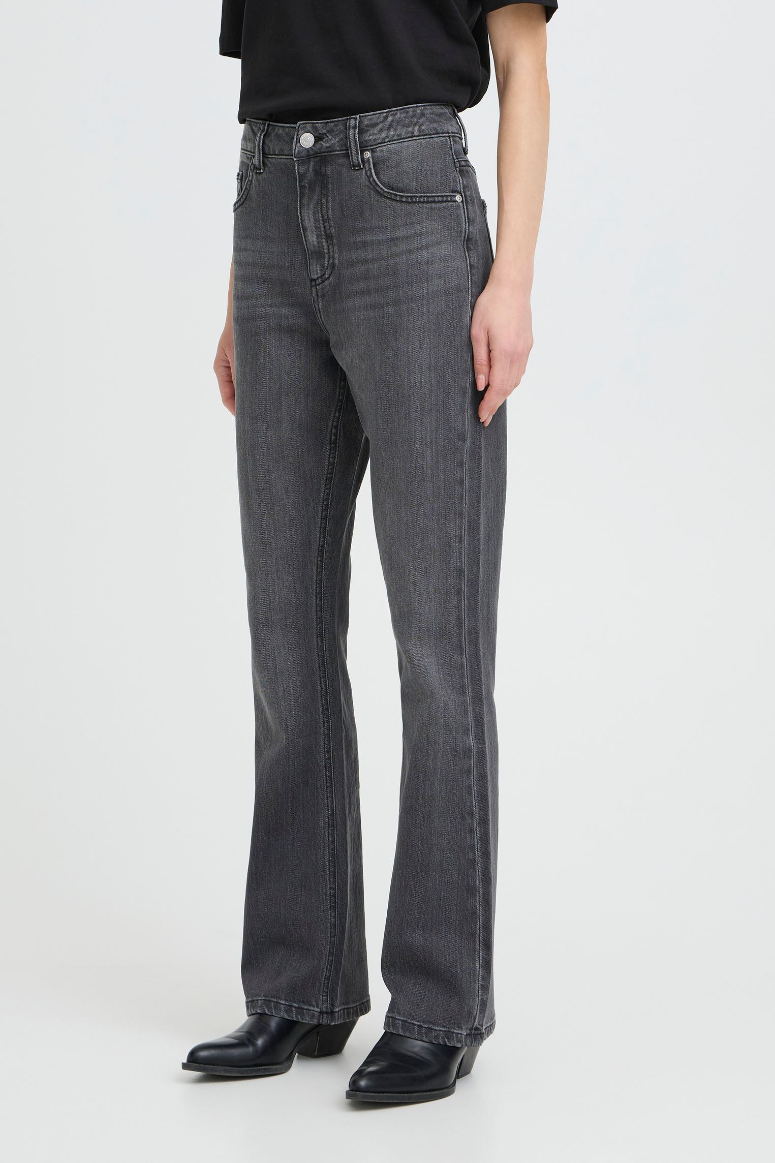 Jeans Bykajane Bootcut Jeans dames grijs B-Young Jeans Bykajane Bootcut Jeans dames grijs DARK GREY DENIM