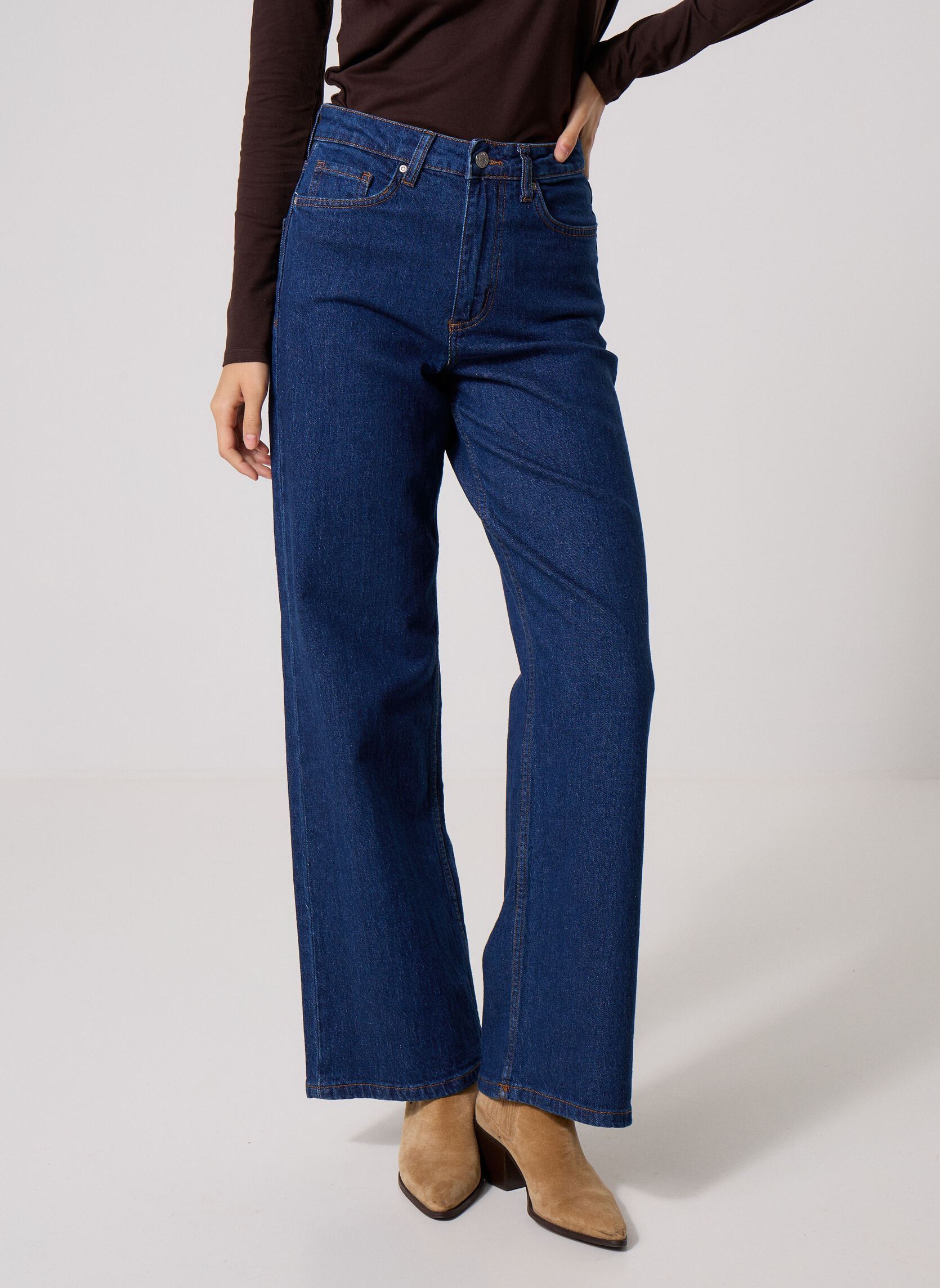 Jeans Bykajane Wide Jeans femme bleu B-Young Jeans Bykajane Wide Jeans femme bleu DARK BLUE DENIM