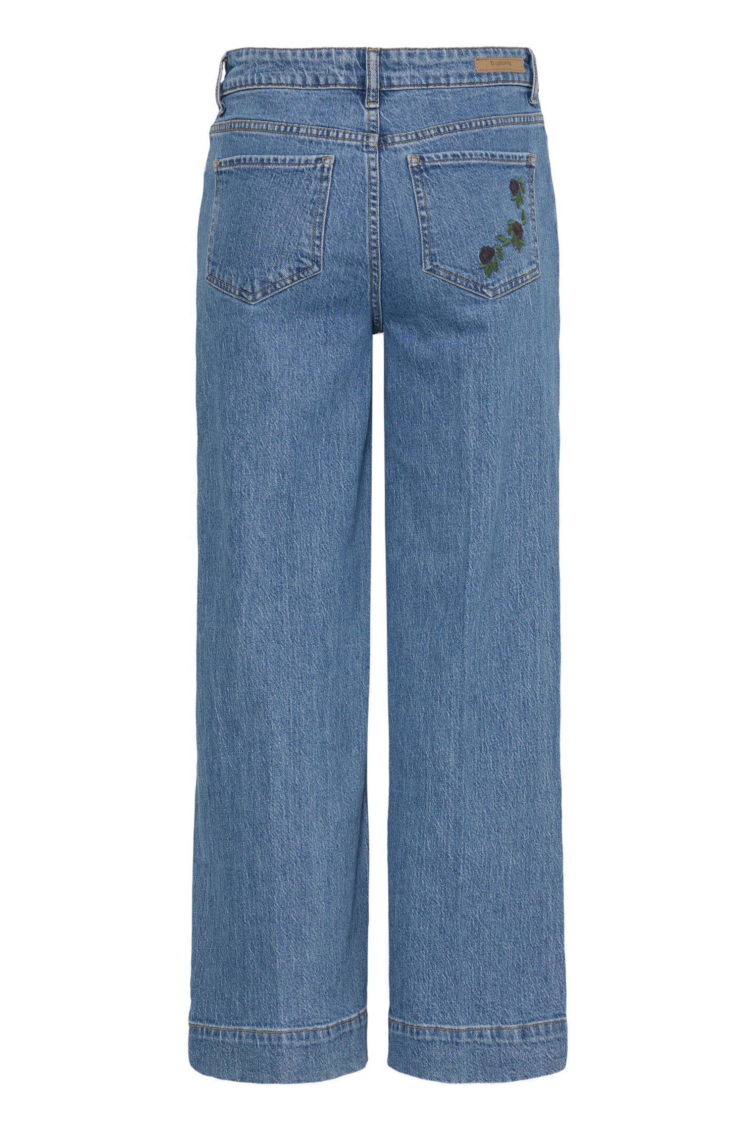Jeans Bykibine Emb Jeans femme bleu B-Young Jeans Bykibine Emb Jeans femme bleu MID BLUE DENIM