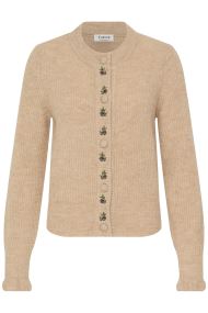 Strickjacken und Westen Bymonna Emb. Cardigan damen beige B-Young Strickjacken und Westen Bymonna Emb. Cardigan damen beige HUMUS MELANGE