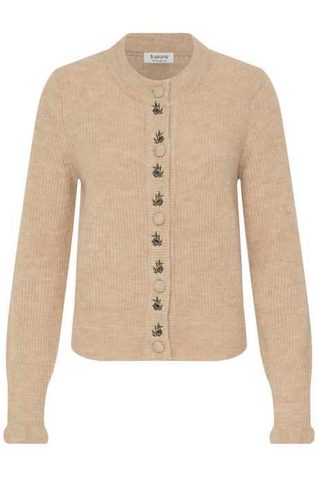 B-Young Strickjacken und Westen Bymonna Emb. Cardigan damen beige