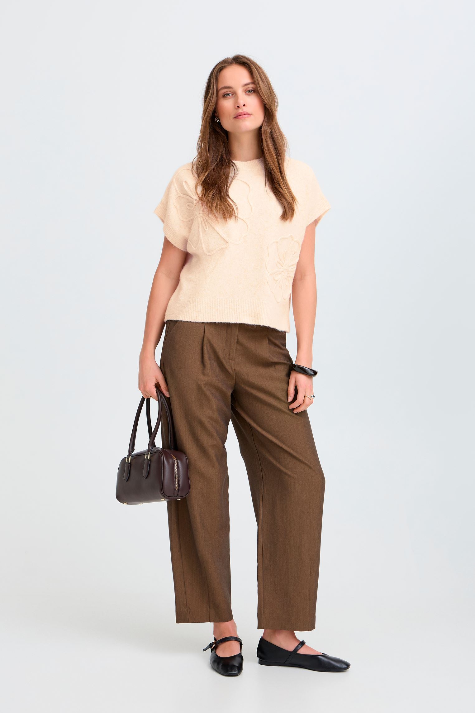 Pulls Byomea Deco Slipover femme blanc B-Young Pulls Byomea Deco Slipover femme blanc BIRCH MELANGE