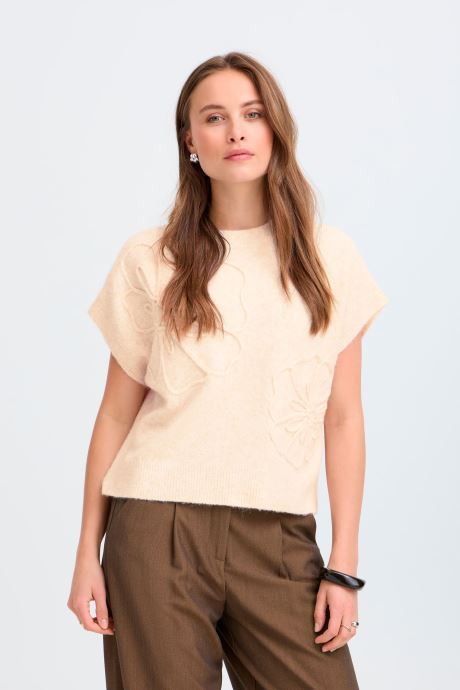 B-Young Truien Byomea Deco Slipover dames wit