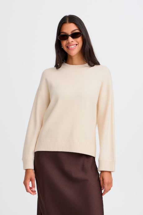 B-Young Pullover Byotari Jumper 3 damen weiß