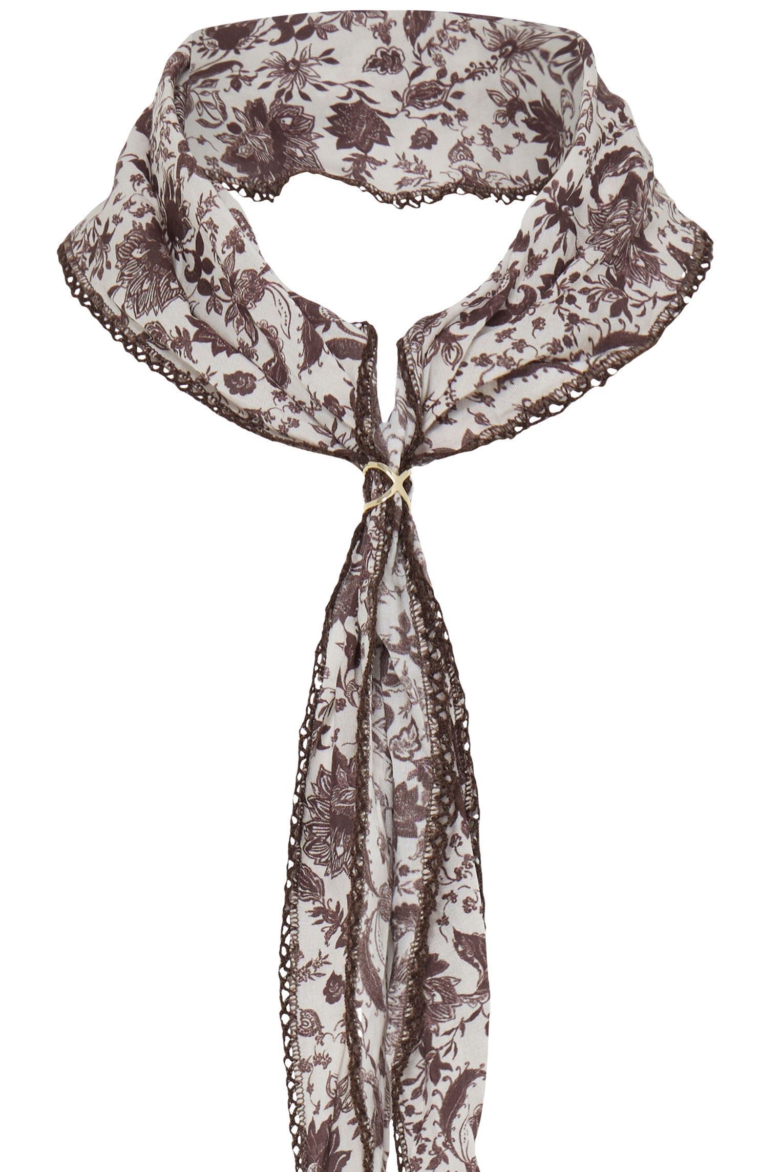 Echarpes et foulards Byvenera Scarf W. Bead femme marron B-Young Echarpes et foulards Byvenera Scarf W. Bead femme marron JAVA KALAMKARI FLOWERS
