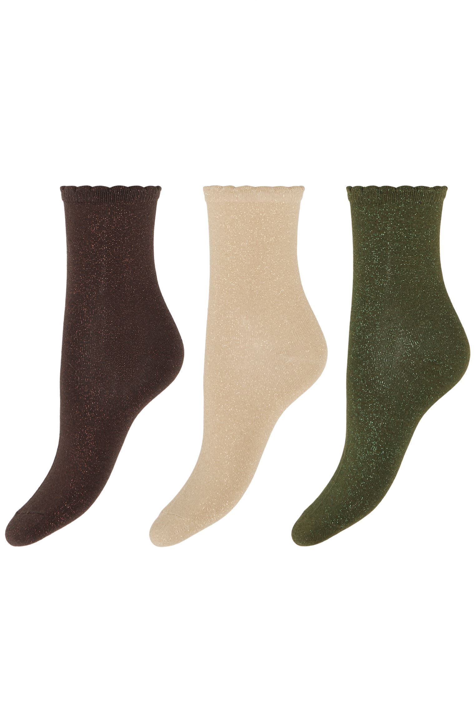 Chaussettes Byvilaine Sock Box 3 femme multicolore B-Young Chaussettes Byvilaine Sock Box 3 femme multicolore JAVA, OLIVE, HUMUS BOX