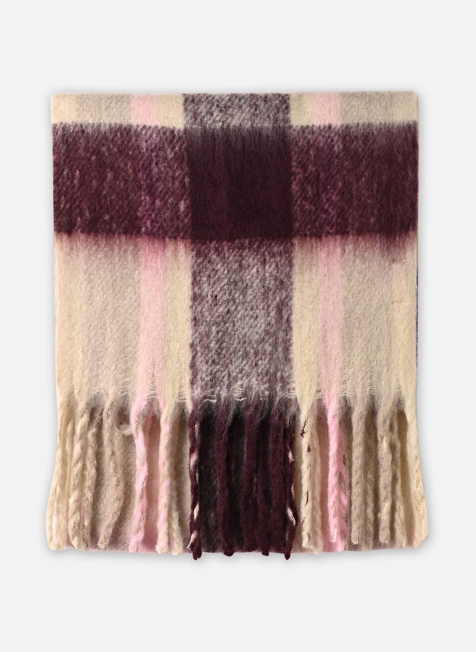 Sjaals Bywibke Scarf dames paars B-Young Sjaals Bywibke Scarf dames paars FIG/PINK CHECK SCARF