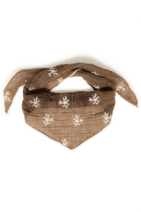 B-Young Echarpes et foulards Bywikolia Emb Triangle Scarf femme marron