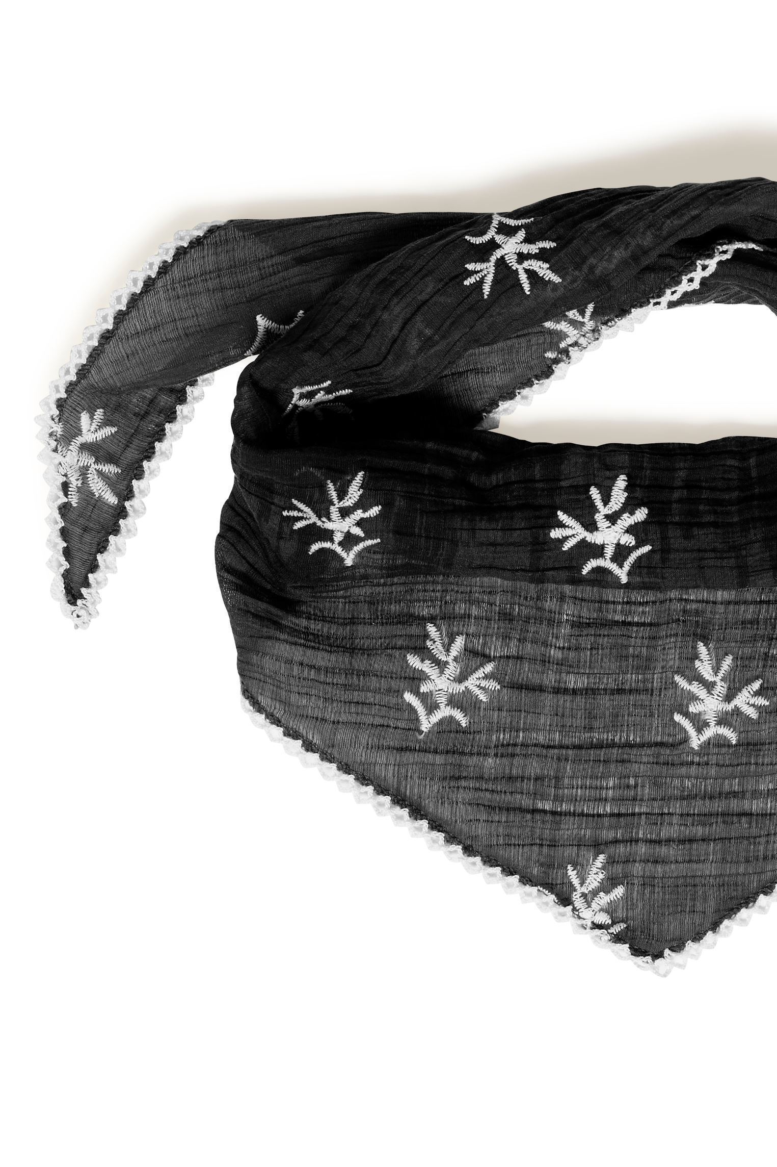 Echarpes et foulards Bywikolia Emb Triangle Scarf femme noir B-Young Echarpes et foulards Bywikolia Emb Triangle Scarf femme noir METEORITE