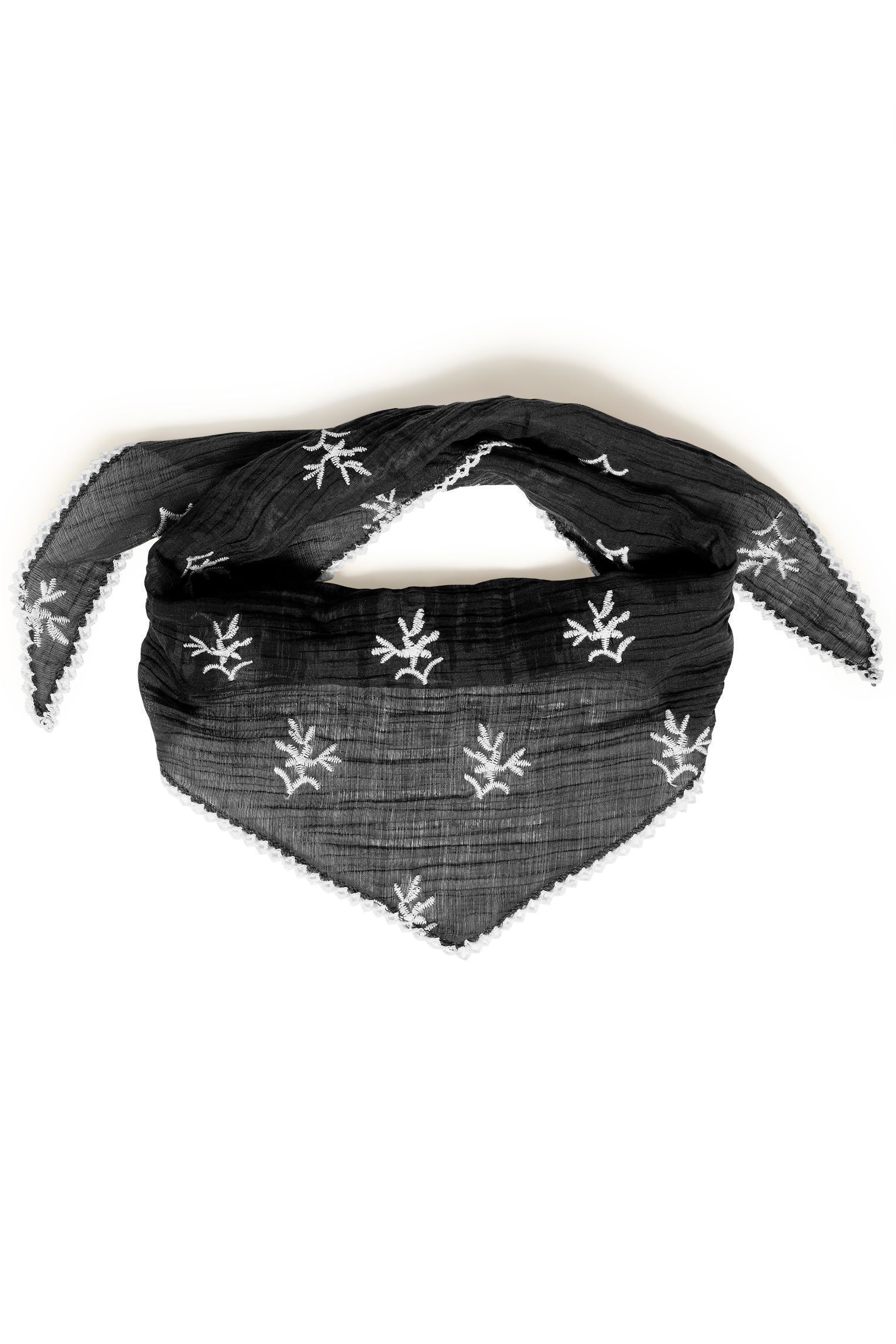 Echarpes et foulards Bywikolia Emb Triangle Scarf femme noir B-Young Echarpes et foulards Bywikolia Emb Triangle Scarf femme noir METEORITE
