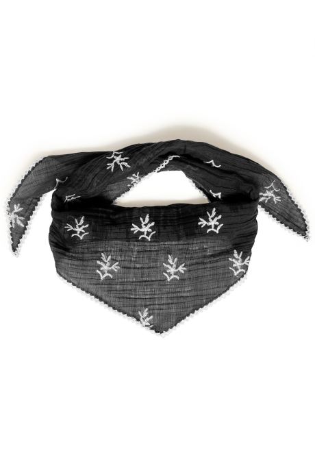 B-Young Echarpes et foulards Bywikolia Emb Triangle Scarf femme noir