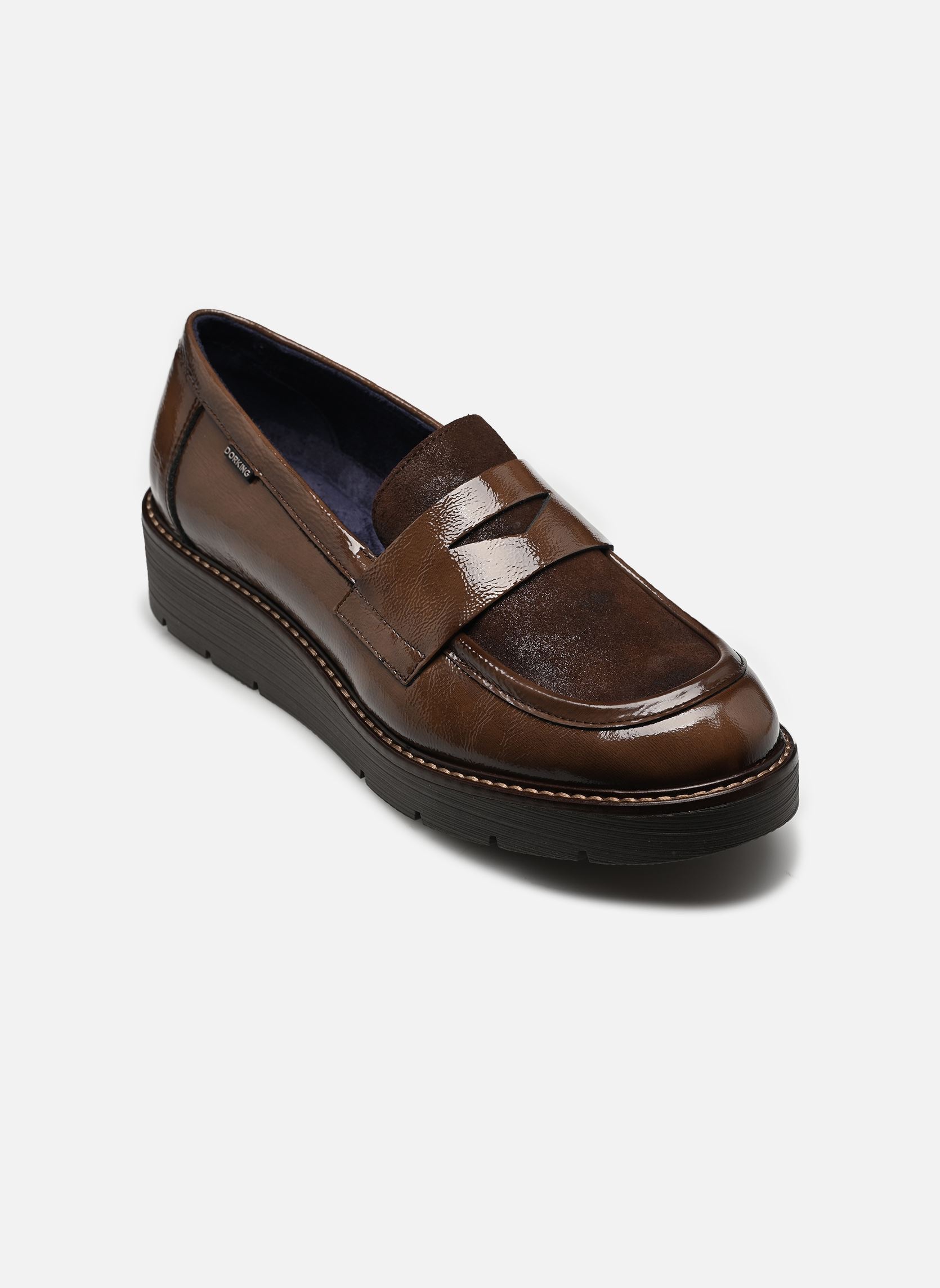 Mocassins AFRICA D9792 dames bruin Dorking Mocassins AFRICA D9792 dames bruin NAPLAK+LUMIX CACAO + MARRON