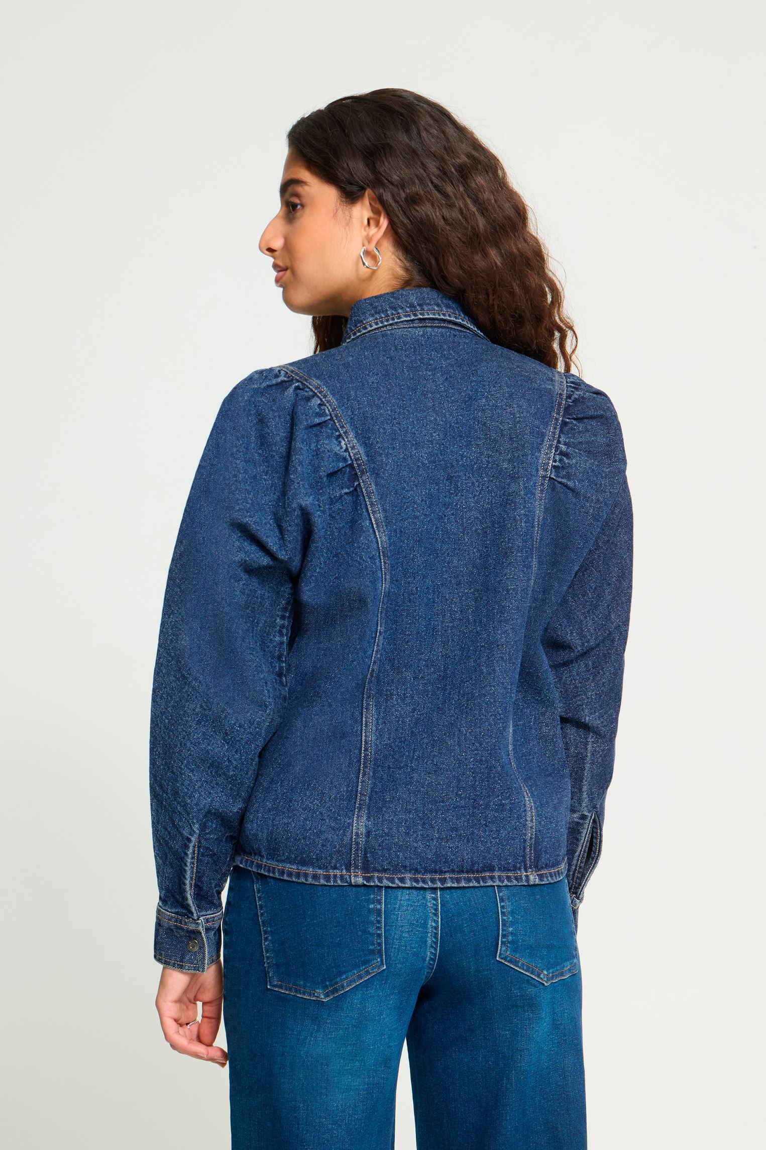 Hemden Ihalva Sh2 dames blauw Ichi Hemden Ihalva Sh2 dames blauw WASHED MED. BLUE